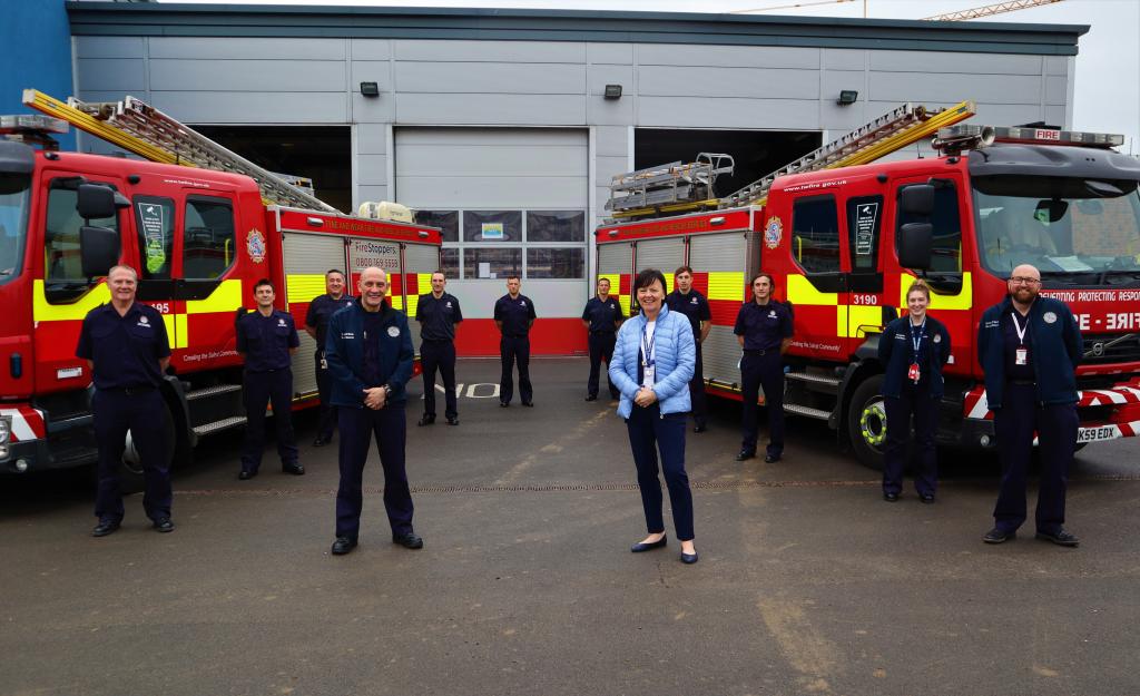 Deputy Chief Fire Officer Peter Heath with Director of Public Health Wendy Burke