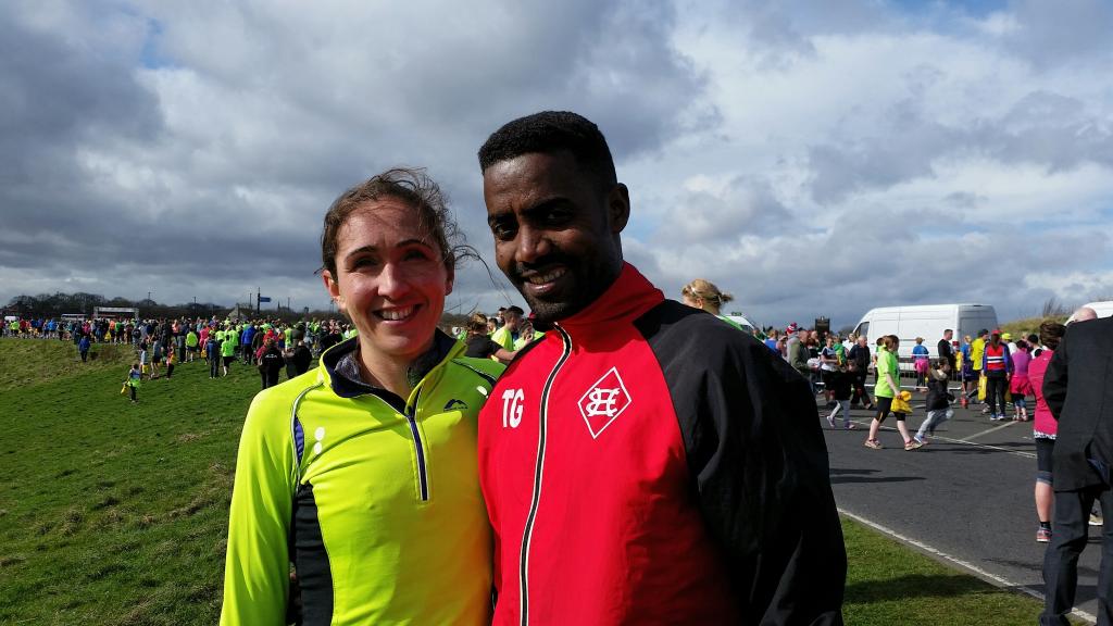 10k Road Race winners Justina and Tadele