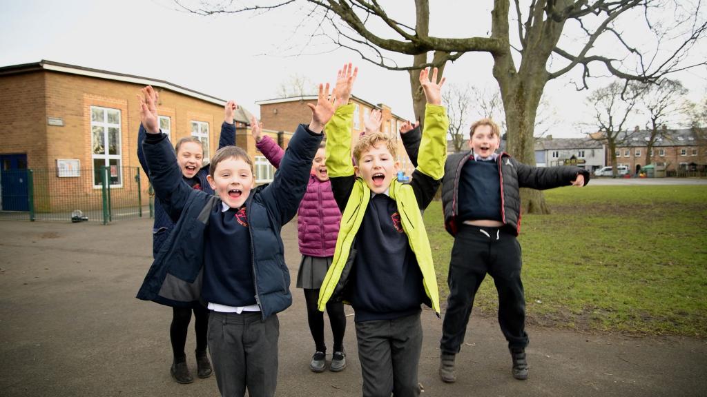 Children celebrating