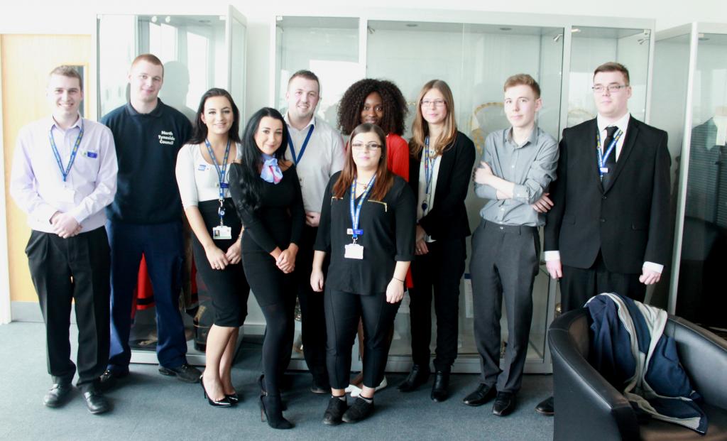 North Tyneside Council's apprentices at the celebratory lunch