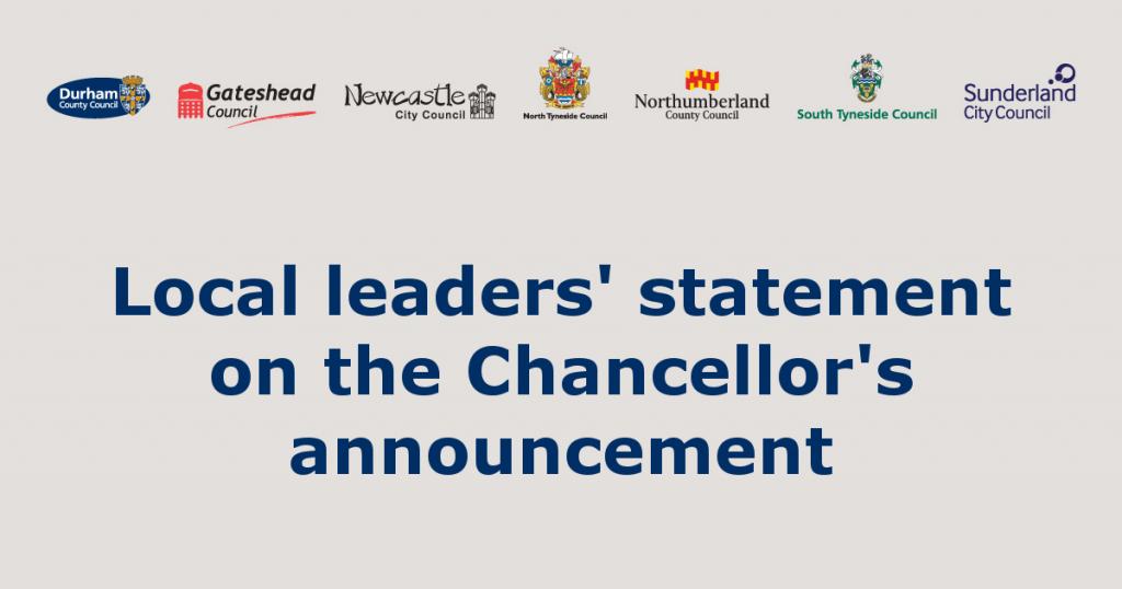 Local leaders' statement on Chancellor’s announcement