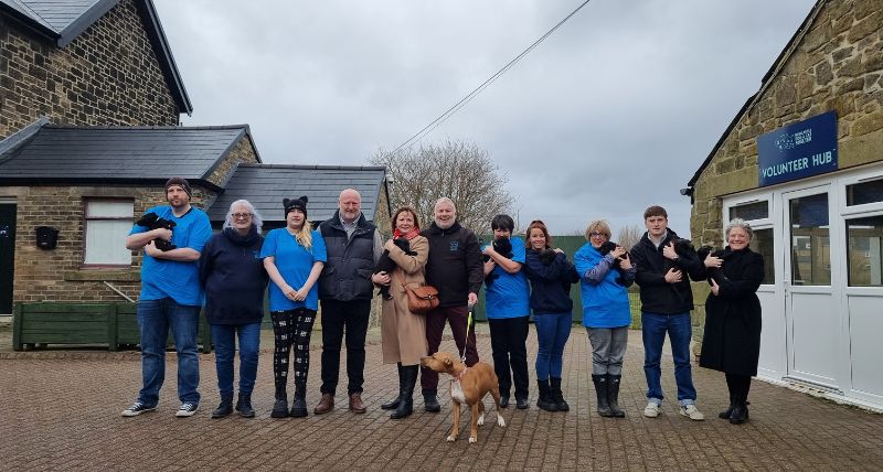 Caption: Staff, volunteers and contractors from Newcastle Dog and Cat Shelter 