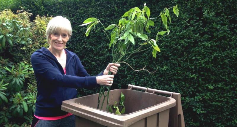 Cullercoats resident Gill Hedley in her garden.