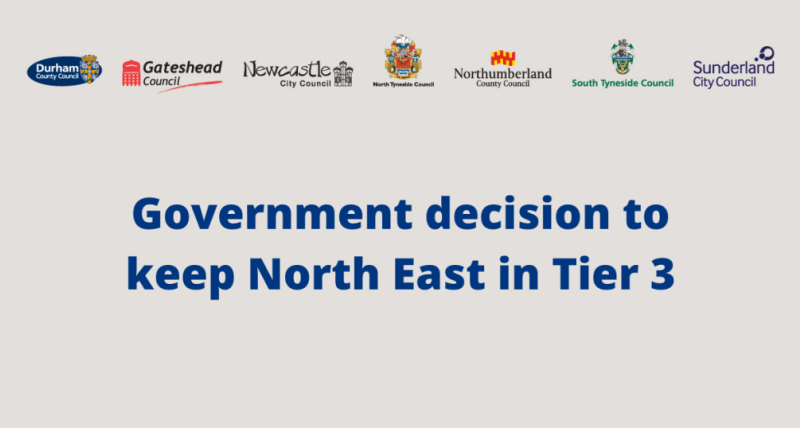 Government decision to keep North East in Tier 3