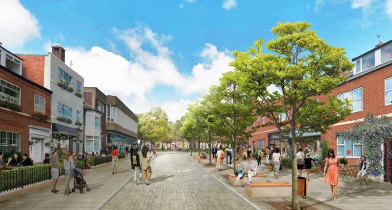 An artists impression of how Howard Street will look once redeveloped