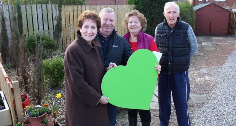 Michael Robson, middle-left, with Elected Mayor Norma Redfearn and some of his neighbours who helped him with the work on the area Michael Robson, middle-left, with Elected Mayor Norma Redfearn and some of his neighbours who helped him with the work on the area