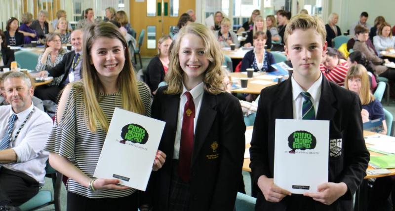 From left to right, Youth councillors Bethan Corner and Abbie Armstrong with Young Mayor Oscar Daniel at the launch of the resource pack. From left to right, Youth councillors Bethan Corner and Abbie Armstrong with Young Mayor Oscar Daniel at the launch of the resource pack.