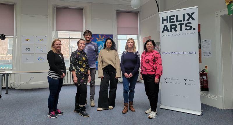 The staff of Helix Arts in North Tyneside Business Centre The staff of Helix Arts in North Tyneside Business Centre