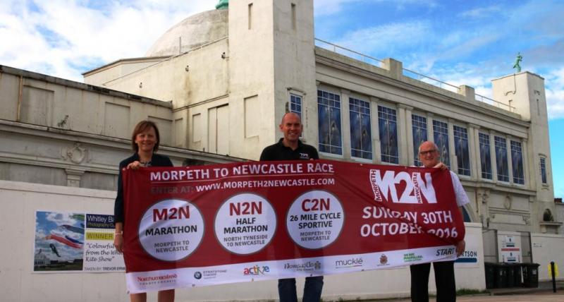 Pictured at the Spanish City, from left, are Wendy Burke, Director of Public Health, Phil Gray, event organiser, and Cllr Eddie Darke, cabinet member for Leisure, Culture and Tourism.