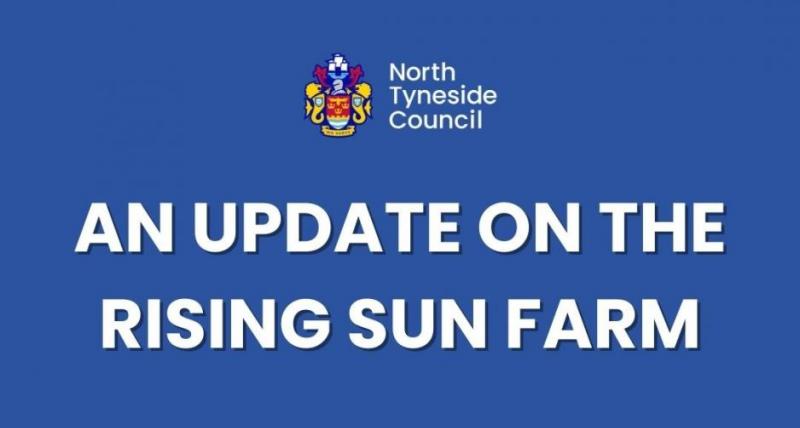 image reading "an update on the Rising Sun Farm"